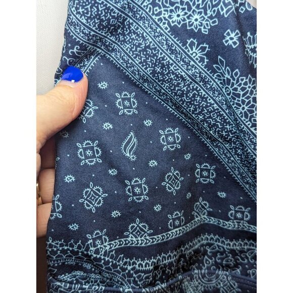 Fabletics women's Size Large Blue Nova Bandana High Waisted Legging And Bra - Picture 12 of 16